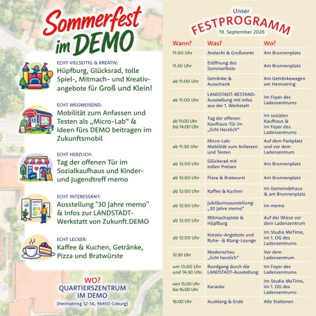 Sommerfest Programm Sommerfest Programm